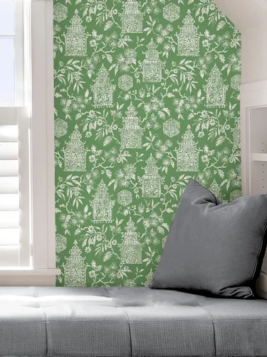 Vista 6 de NuWallpaper NUS4036 Danson Papel tapiz autoadhesivo, Verde