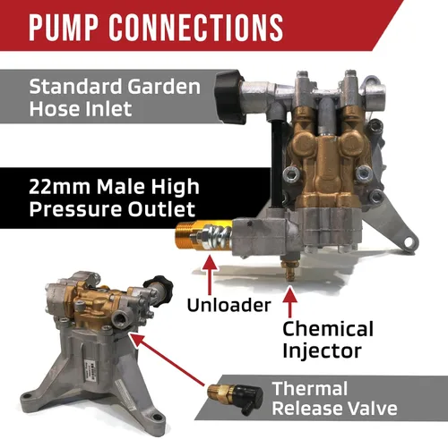 Vista 5 de The ROP Shop 3100psi Power Pressure Washer 7/8 "Bomba de agua del eje para Simpson BDG3100, MS60601