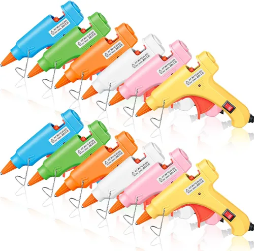 Vista 10 de Zhengmy 6 Piezas Mini Pistolas de Pegamento para Manualidades, Pistolas de Pegamento Caliente Termofusible a Baja Temperatura con Protección contra