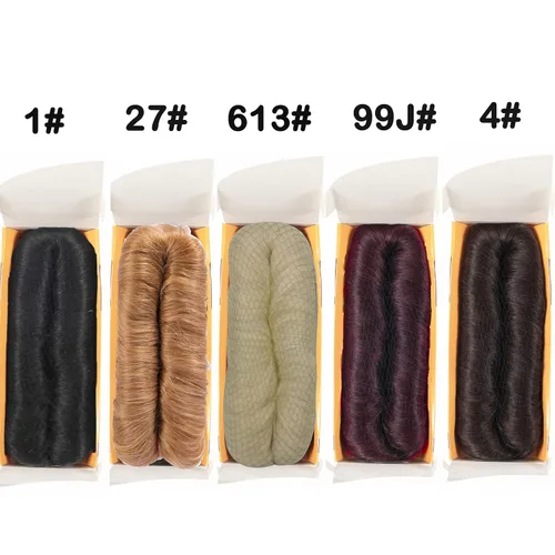 Vista 6 de 28 piezas de cabello humano corto con cierre superior, extensiones de cabello virgen brasileño lacio para mujeres negras (#4)
