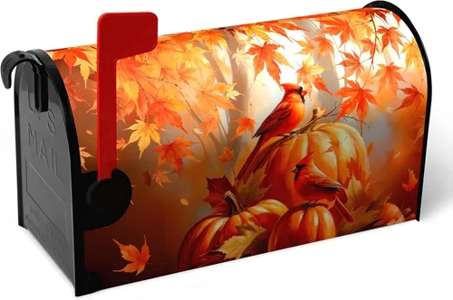 Vista 41 de Funda magnética para buzón patriótico de verano del 4 de julio, cubierta para buzón de bandera de Estados Unidos, diseño floral, Día