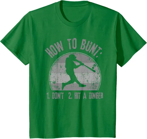 Vista 54 de Cómo Bunt Don't Hit A Dinger - Camiseta divertida de béisbol y sóftbol, Negro, S