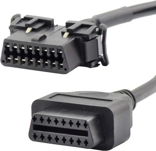 Vista 8 de iKKEGOL OBD2 OBD II Full 16 Pin Splitter Y Cable abierto J1962 1 macho a 2 hembra Conector Soporte de montaje debajo del salpicadero