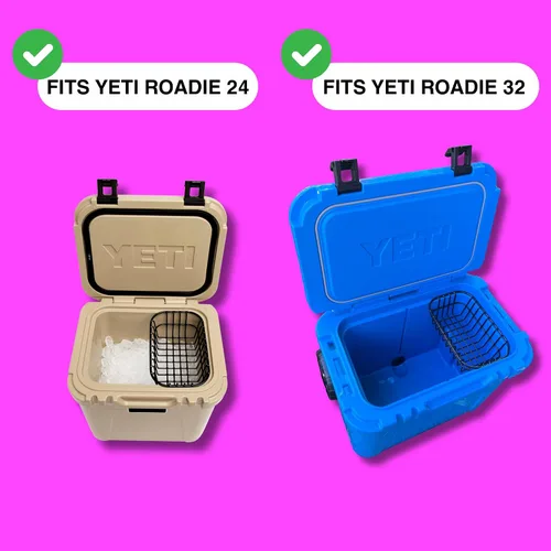 Vista 2 de Above Sea Level Cesta hielera para YETI Roadie 24 y YETI Roadie 32 – Bandeja de alambre seco para cofres de hielo YETI Roadie – Compatible