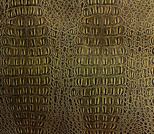 Vista 8 de Tela de Vinilo Imitación Cuero de Cocodrilo 54" de Ancho Vendido por Yarda (Bronce)