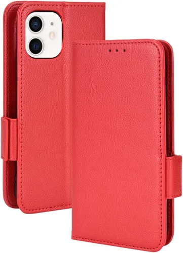 Vista 11 de Funda de cuero para iPhone 11 de 6.1 pulgadas, funda de cuero con 3 ranuras para tarjetas de crédito, función atril con tapa para iPhone 11 de 6.1