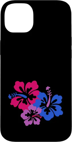 Vista 15 de Bisexual Bi Pride Sutil Hibiscus Flower Hawaii LGBT LGBTQ Funda para iPhone 16