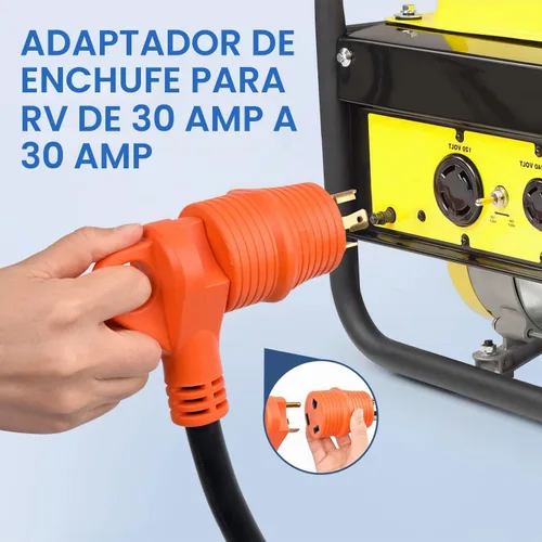Vista 5 de Nilight Adaptador de corriente RV de 30 amperios a 30 A L14-30P a TT-30R Macho de 30 amperios a hembra de 30 amperios