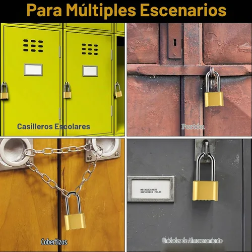 Vista 6 de Lockwise Candado de combinación resistente de 4 dígitos, paquete de 2