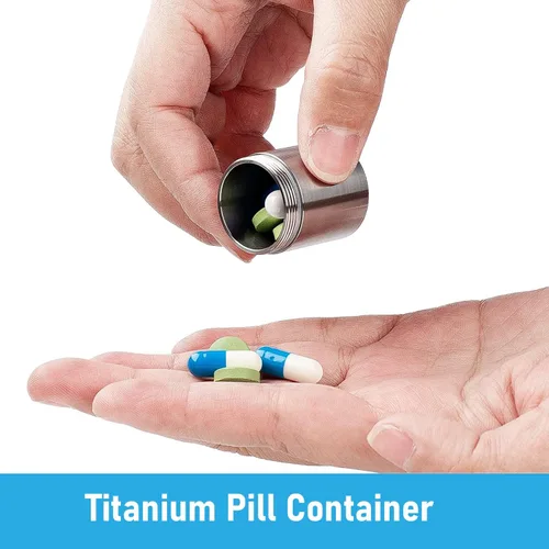 Vista 5 de Pastillero portátil de un solo compartimento+contenedor organizador de píldoras de doble compartimento