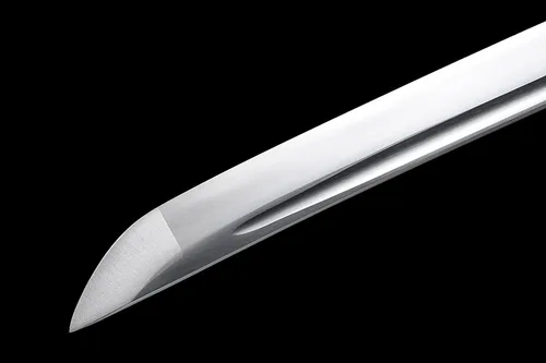 Vista 9 de Espada Katana Tradicional Forjada a Mano con Templado de Calor/Arcilla Verdaderas Katanas de Acero al Carbono 1060/1095 T10, Afilar, Espiga