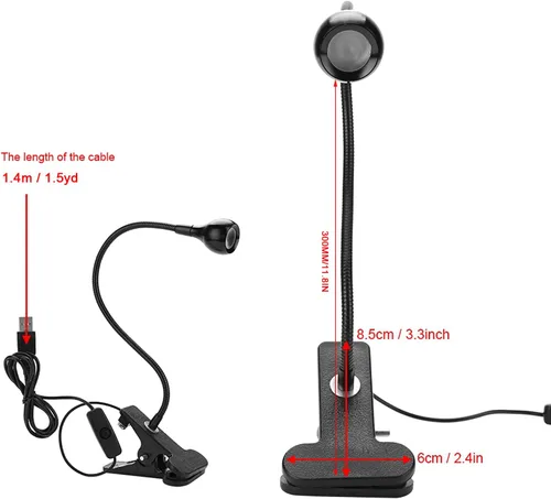 Vista 8 de GOWENIC Lámpara LED de curado de pegamento, luz UV portátil USB con clip para gel de uñas, reparación de teléfono, detección fluorescente y uso
