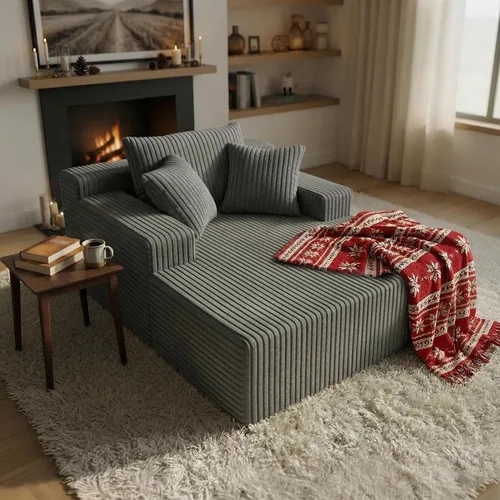 Vista 11 de Silla reposera con reposabrazos, sofá cama extragrande con 3 almohadas, cómodo sofá sin huesos, silla de lectura para dormir para sala de estar