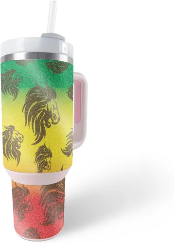 Vista 21 de MightySkins - Vaso con purpurina brillante compatible con Stanley The Quencher H2.0 FlowState de 40 onzas, parte trasera de cascabel, acabado