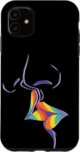 Vista 8 de Funda de regalo LGBT Lesbian Gay Pride LGBTQ Kiss Rainbow para iPhone 17