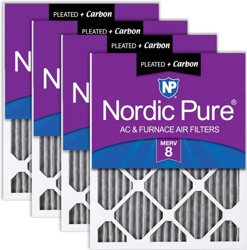 Vista 40 de Nordic Pure 20x20x1 (Tamaño real: 19 1/2 x 19 1/2 x 3/4) Filtros de aire para caldera/aire acondicionado Poly Green MERV 6 – Reduce el polvo