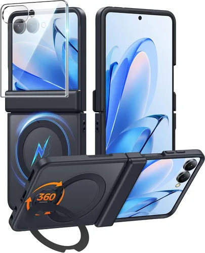 Vista 45 de FNTCASE Funda para Samsung Galaxy Z Fold 7 para Magsafe Negro