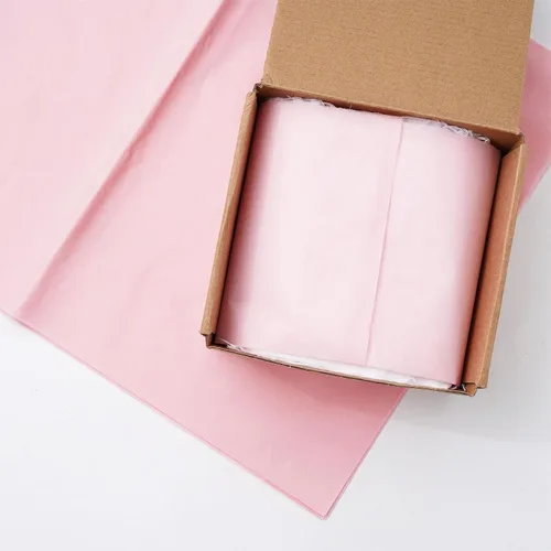 Vista 6 de Whaline Papel de seda rosa rubor de 20 x 30 pulgadas, papel de regalo para manualidades, boda, fiesta de cumpleaños, suministros de embalaje, 50