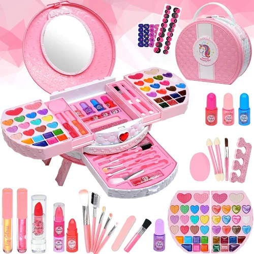 Vista 9 de Juegos de maquillaje para niñas – Maquillaje para niños de 8 a 12 años, Maquillaje para Niñas, kit de maquillaje de juego, los mejores juguetes