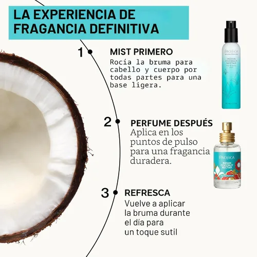 Vista 9 de Pacifica Aerosol de Perfume de Néctar de Coco Indio – Fragancia Tropical de Vainilla y Coco, Perfume Encaparable de Playa para Mujeres, Fórmula