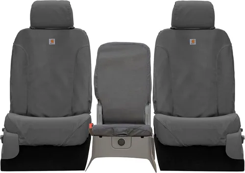 Vista 3 de Covercraft Carhartt SeatSaver - Fundas de asiento personalizadas Compatible con Ford F-150 2015-2018 1ª fila 40/20/40 asiento de banco, grava