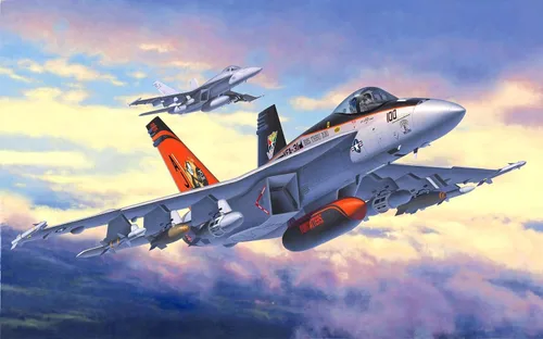 Vista 3 de Revell 03997 F/A-18E Super Hornet - Kit para modelismo