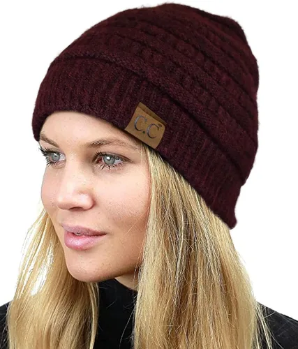 Vista 436 de C.C Trendy Warm Chunky Soft Stretch Cable Knit Beanie