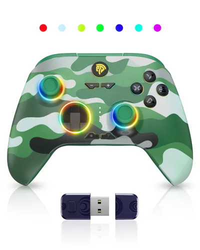 Vista 15 de EasySMX X15 PC Controller - Enhanced Wireless Bluetooth Controller with Hall Joysticks/Hall Triggers/RGB Lighting - No Stick Drift, No Dead Zone