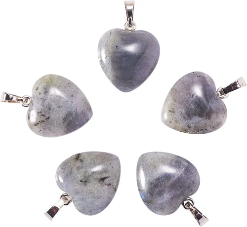 Vista 10 de LiQunSweet 10 piezas de eslabones de piedras preciosas de cristal de amatista natural, enlaces envueltos en alambre con alambres de latón dorado