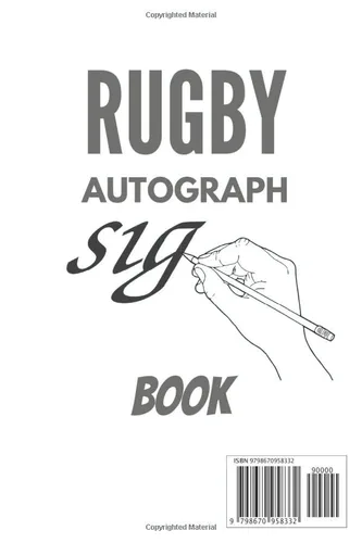 Vista 2 de Rugby autograph book Booklet allowing you to collect autographs of rugby players Format 6 X 9 inches Suitable for a child who is a rugby fan