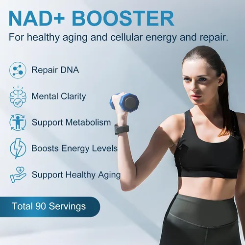 Vista 2 de Suplemento NAD+, 8525mg Refuerzo NAD Liposomal con Resveratrol NAD Plus con Coptisina, Quercetina, Curcumina, Apoya la Salud Celular, Fuerza Física