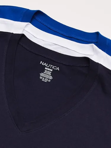 Vista 2 de Nautica Men's Cotton V-Neck T-Shirt-Multipack