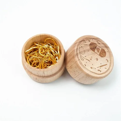 Vista 6 de 30 marcadores de puntada con caja de almacenamiento de madera, orejas de gato, marcadores de bloqueo de ganchillo para tejer bricolaje, herramientas