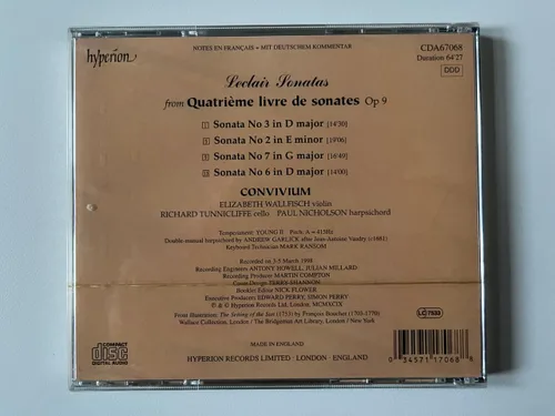 Vista 2 de Leclair Sonatas 2 - Sonatas del Quatrieme Livre de Sonates Op. 9; Convivium