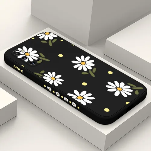 Vista 30 de LEECG para Samsung Galaxy S20 Funda, Diseño Creativo Lateral con Forro de Microfibra de Silicona Suave con Patrón de Flores para Cubierta de negro