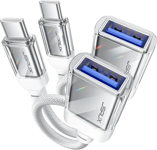 Vista 9 de JSAUX Adaptador USB C a USB 3.0 [2 unidades], USB C macho a USB hembra OTG adaptador compatible con MacBook Pro/Air, iPhone 17 Pro Max/iPhone Negro