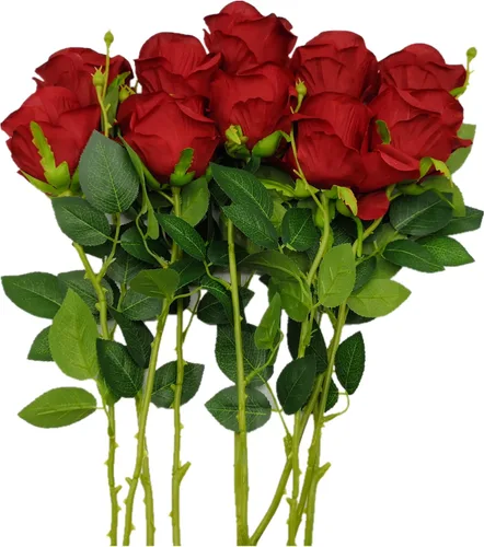 Vista 8 de AnotherGifts Ramo de flores artificiales de seda, flores artificiales de seda, tallos largos, para arreglos de boda, centro de mesa, fiesta, hogar