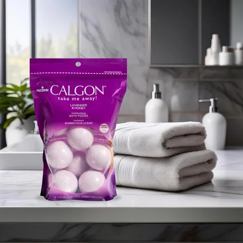 Vista 5 de Calgon Bath Fizzies, Lavanda y Miel, 8 piezas
