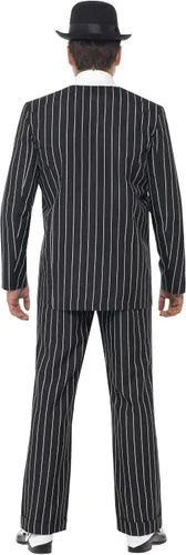 Vista 3 de Smiffys Disfraz vintage de jefe de gángster para hombre, grande, negro