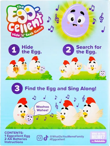 Vista 7 de Eggworthy by Relatable, el juego de escondite y busca apto para niños, juguetes para niños a partir de 3 años, incluye 1 juguete iluminado de huevo