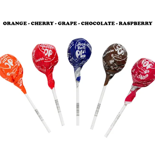 Vista 3 de Tootsie Pops - Caramelo gigante original con centro de chocolate - Bolsa de más de 3.5 libras de caramelos surtidos - Cinco sabores clásicos - Sin