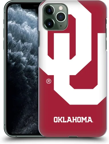 Vista 19 de Head Case Designs Funda rígida con licencia oficial de la Universidad de Oklahoma OU Banner compatible con Apple iPhone 11 Pro Max