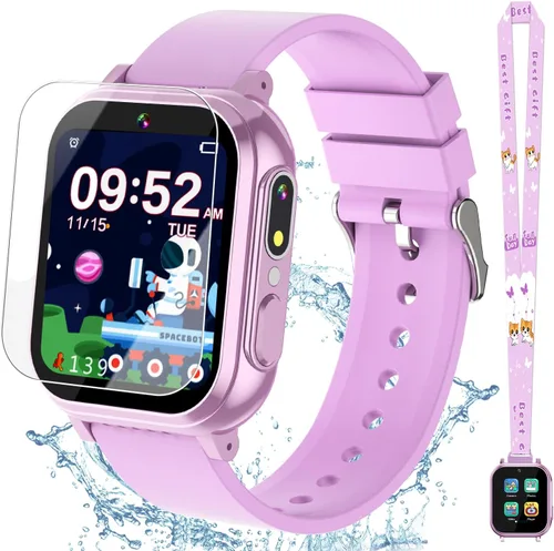 Vista 7 de Reloj Inteligente Impermeable para Niños Juguetes para Niños de 5-12 Años con 32 Juegos, Cámara Dual, Seguimiento de Hábitos, Reproductor de Música