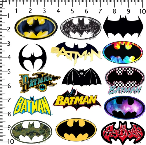 Vista 2 de Batman Logo 50 - Calcomanías de vinilo impermeables