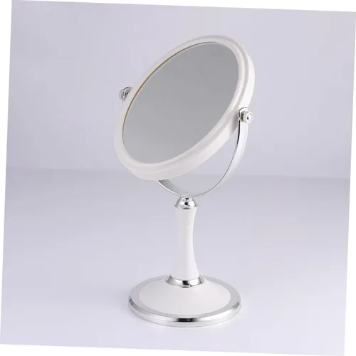 Vista 5 de FRCOLOR 6 espejos de mano de maquillaje de doble cara para girar blanco de doble cara