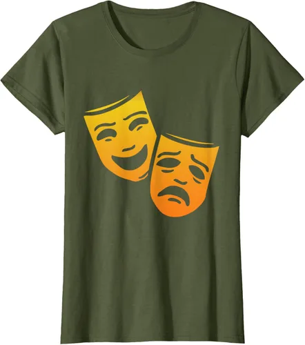 Vista 55 de Comedia y tragedia griega teatro máscaras camiseta