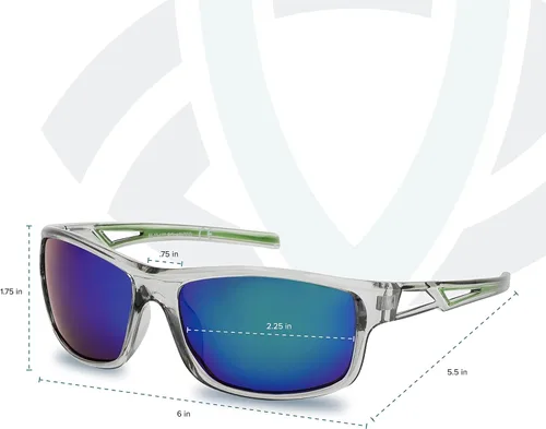 Vista 7 de Viszila Premium Sports Polarized Sunglasses for Men. With UV Protection. Wraparound Style Great for Driving, Biking & Running