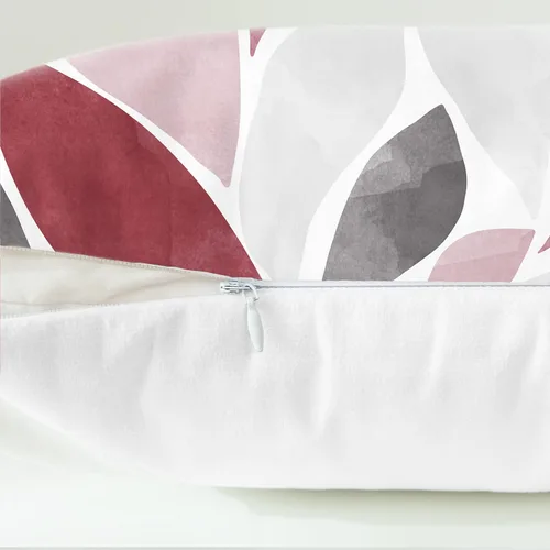Vista 6 de CaliTime Juego de 2 fundas de almohada decorativas de forro polar con pétalos de flores y pétalos de dalia que caen para sofá, cama, sofá