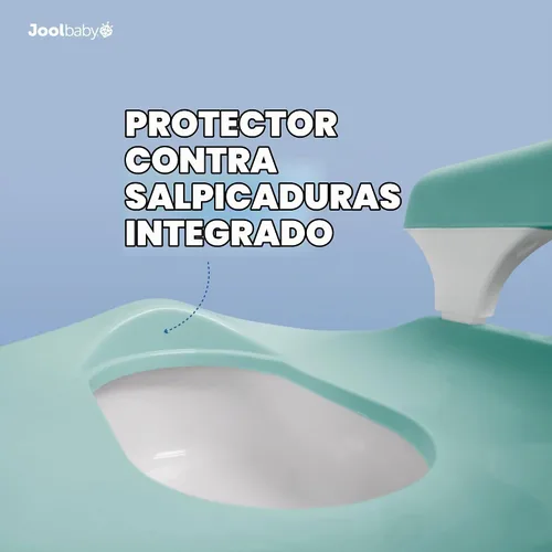 Vista 5 de Jool Baby Silla Orinal para Entrenamiento de Baño de Niños Pequeños - Protector contra Salpicaduras y Soporte para la Espalda (Aqua)