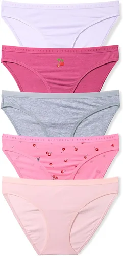Vista 6 de Victoria's Secret - Ropa interior estilo bikini de algodón para mujer, bragas de cobertura moderada, paquete múltiple (XS-XXL)